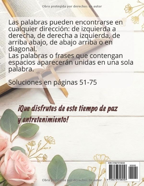 Miniatura 2 de Sopa de Letras Cristiana para Mujeres 50 Rompecabezas en Letra Grande con Versículos Bíblicos de Inspiración, Fe y Esperanza Pasatiempos para