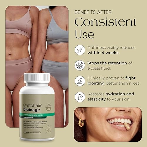 Miniatura 5 de Megacephalus Sculptique - Cápsulas de drenaje linfático, nueva fórmula de máxima potencia con extracto de diente de león, extracto de cuchillas,