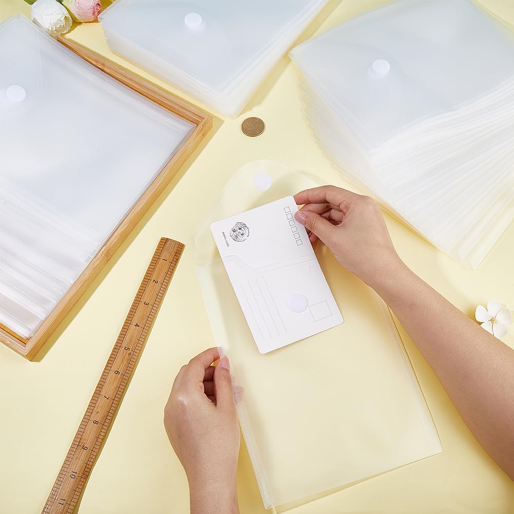 CREATCABIN Pochette Transparente 100 pièce Plastique avec Fermeture à
