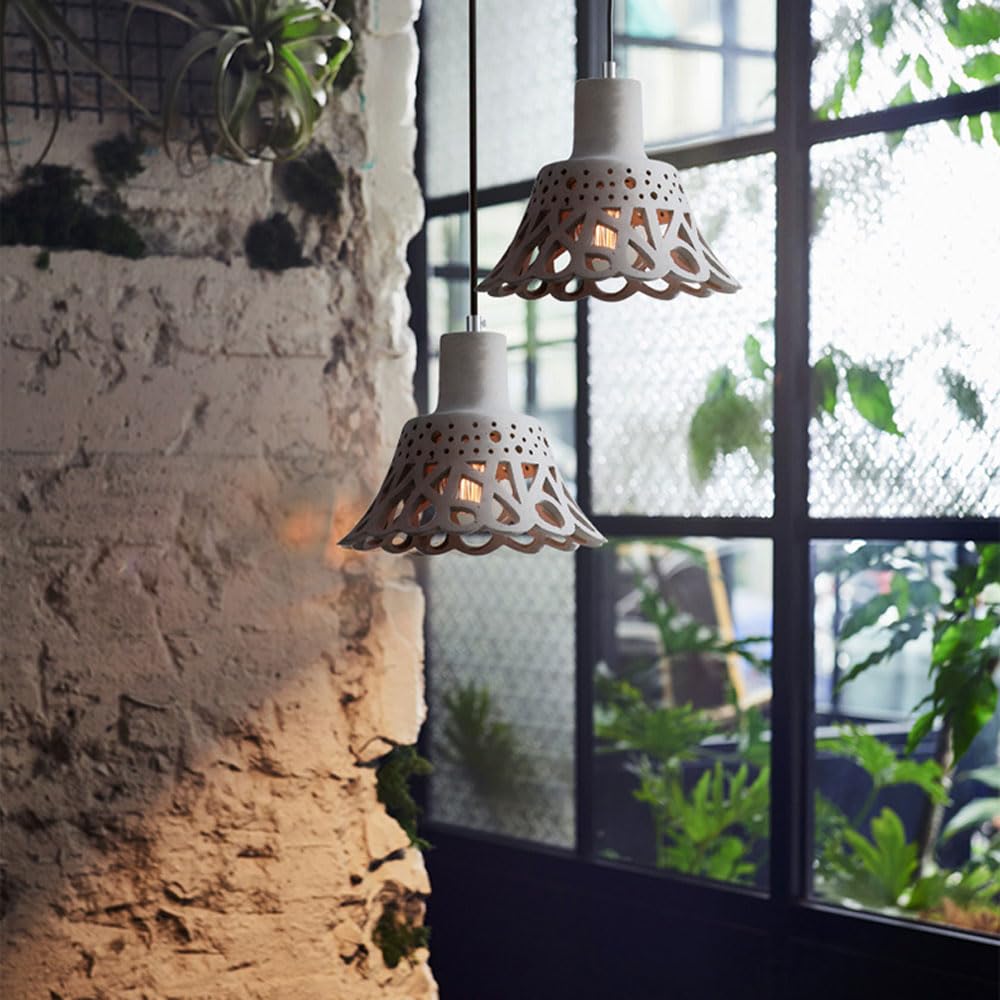 Betonowe lampy wiszącej na wyspie kuchenne, przemysłowe wyposażenie oświetleniowe, vintage szare wisząca pułapek mandol do restauracji bar kuchennej