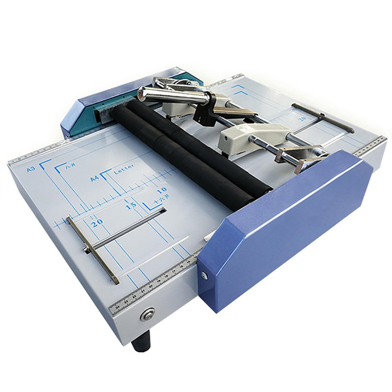 FHRKA Electric Paper Book Stapler Creaser, A3 Paper Saddle Stitch Flat-Clinch Binding Machine, A3 Brochure Stapler Folding Machine