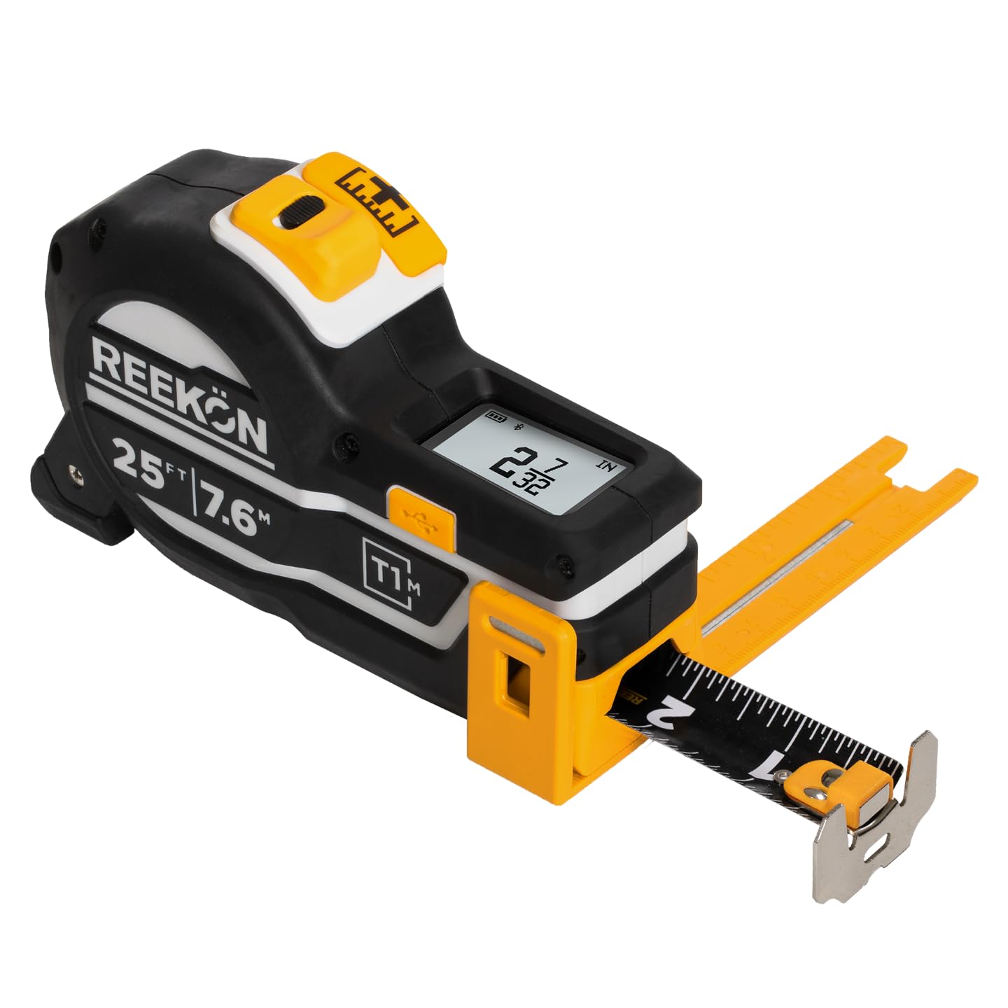 REEKON T1M Utility 25 ft Digital Tape Measure for the Job Site | 1/32” Accuracy, 1,000+ M…