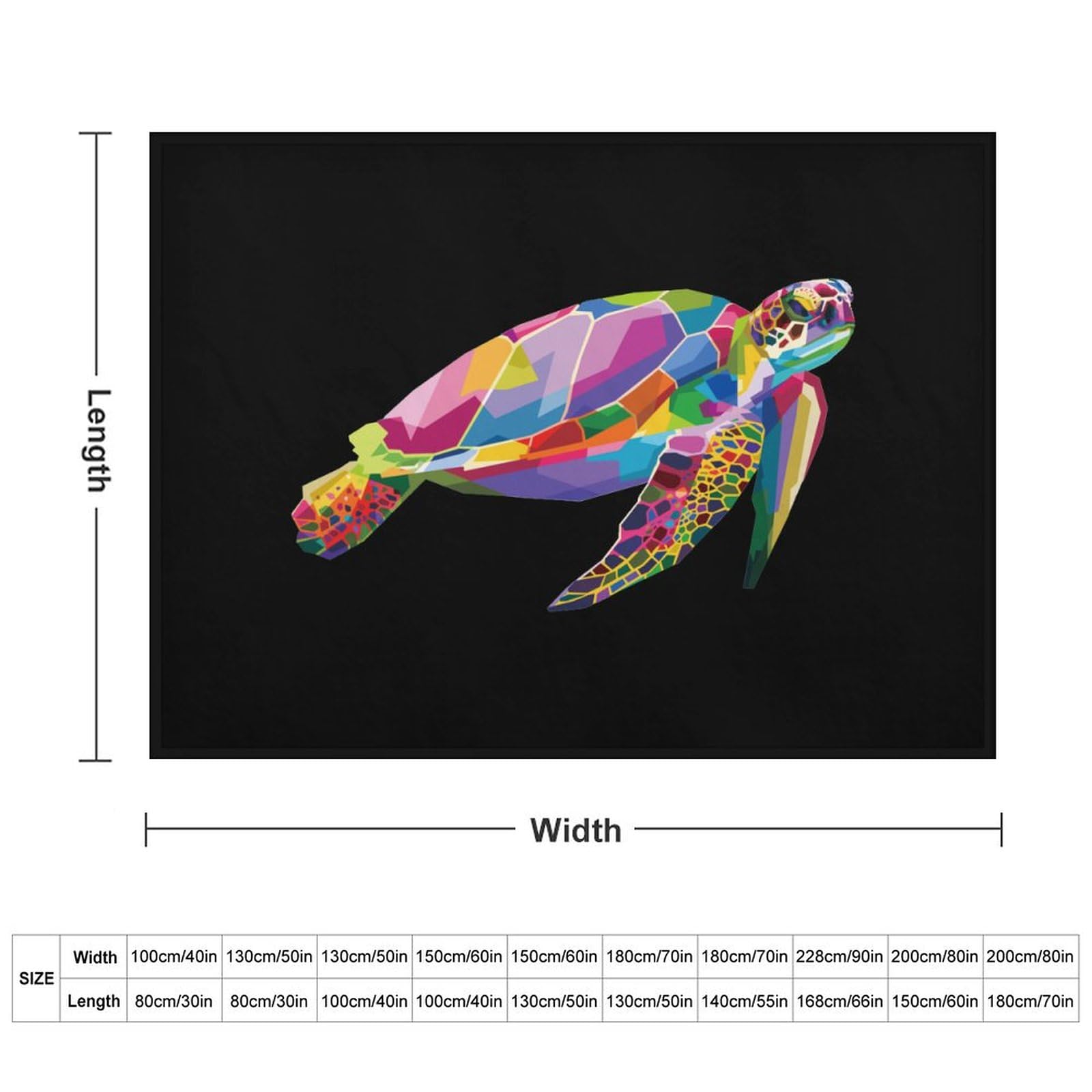 Tropical Small Turtles Soft Flannel Blanket Throw Fashion Plush Blankets Lightweight Throws for Couch Bed 66