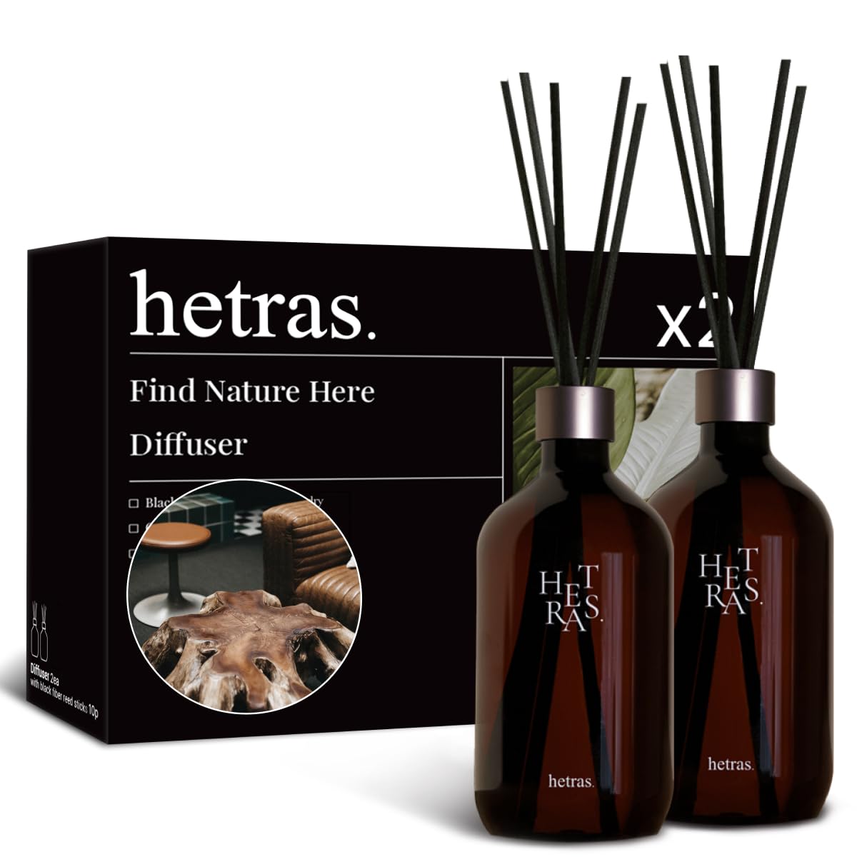 hetras 香水セット Amazon.co.jp: Hetras Premium Diffuser, 16.9 fl oz (500 ml), Set of