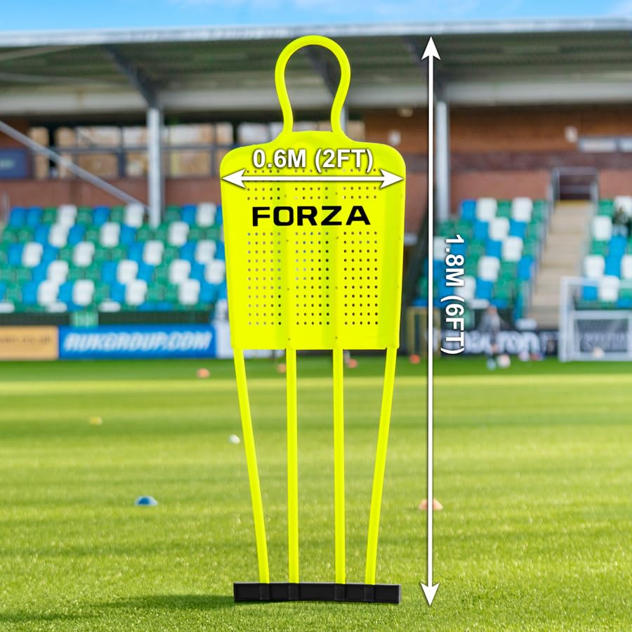 FORZA Fußball Freistoß-Dummies für Fußball Training - 3 Größen erhältlich - Kinder, Jugendliche & Erwachsene | Fussball Trainingsausrüstung (Erwachsene (1,8m), 3er Set)