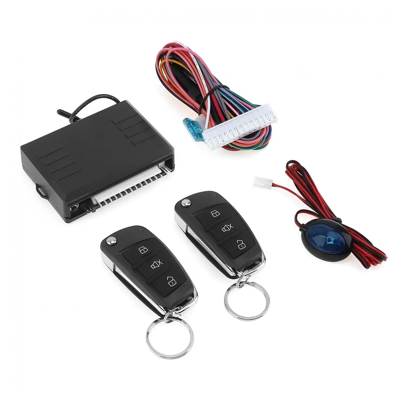 Sistema Alarma Antirrobo Coche Sistema De Alarma For Coche, Entrada Sin Llave For Vehículo 12V con Mando A Distancia Y Cerradura Puerta Automática