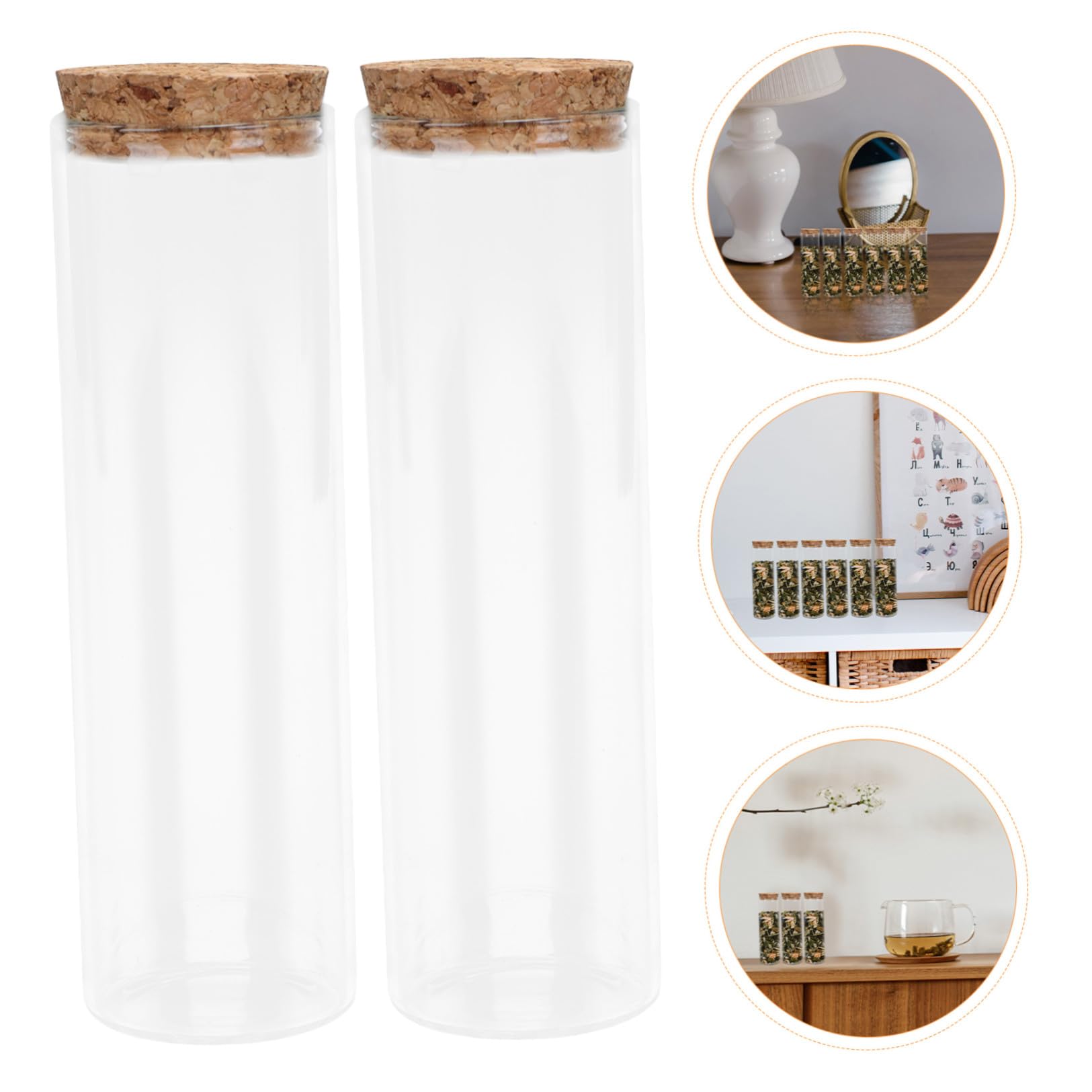 BESPORTBLE 40 Reagenzgläser aus Borosilikatglas 30 ml mit Korkverschluss Flacher Boden Transparente Kleine Glasfläschchen für Selbstgemacht Hochzeitsdeko und Gastgeschenke