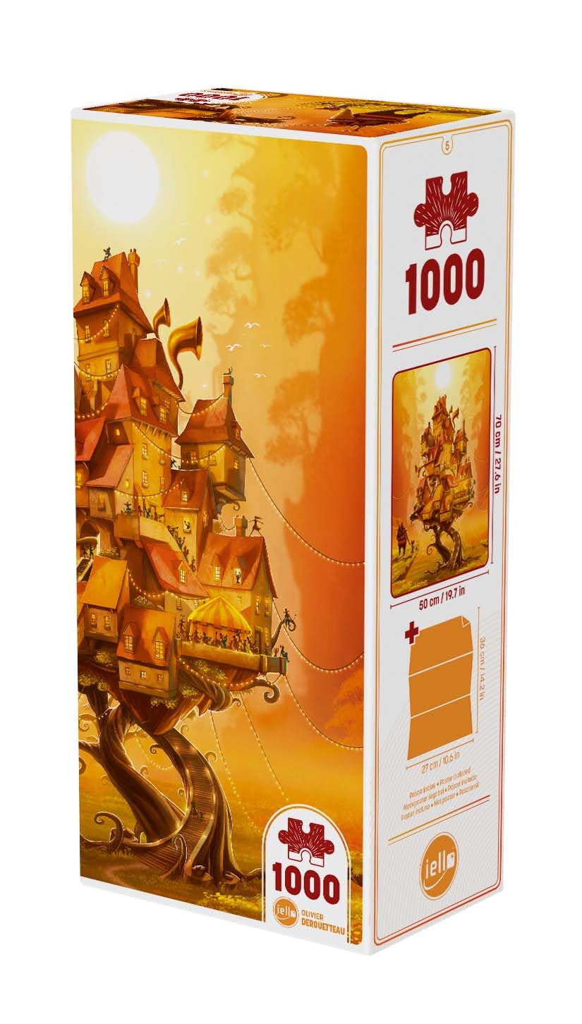 IELLO Puzzle Universe – Art'zimut – Puzzle 1000 pièces – Illustration Olivier Derouetteau – Ambiance Festive – Soft Touch – Fabriqué en Europe