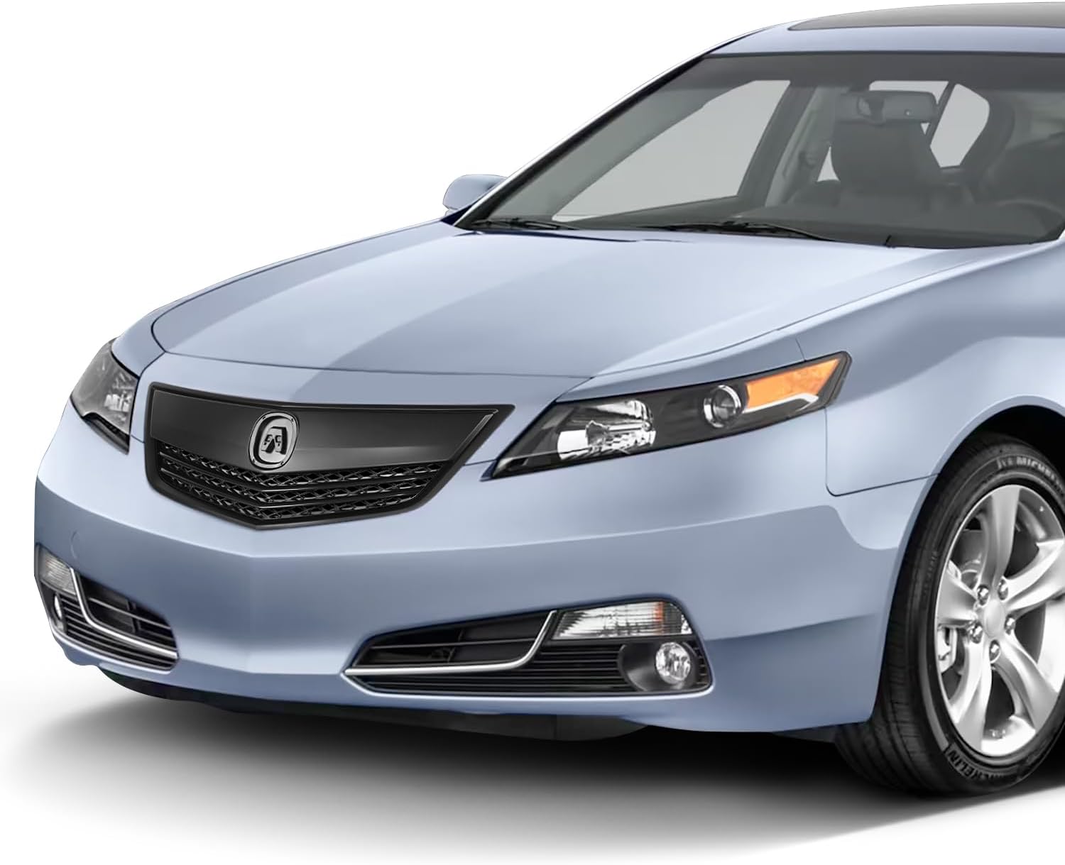 Auto Dynasty AC1223100 Front Bumper Grill Grille Assembly Compatible with 2012-2014 Acura TL, Matte Black