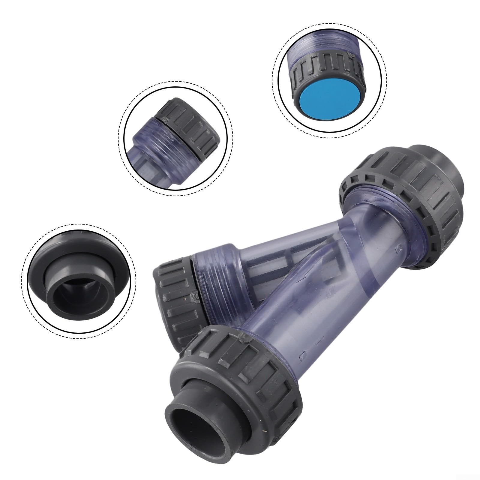Ce filtre transparent en forme de Y en PVC efficacement conçu offre une filtration pour vos besoins en eau (diamètre intérieur 50 mm)
