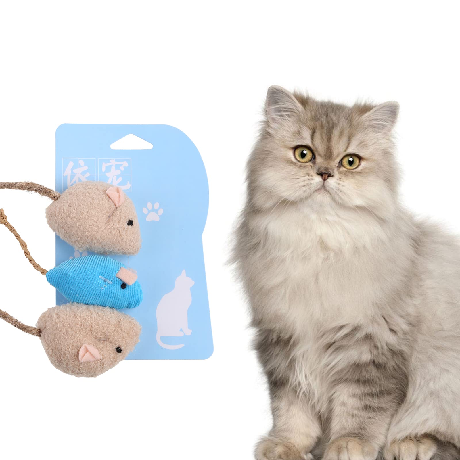 Adrosstoller 3Pcs for for Toy Interactive for Toy Soft Plush for Indoor Cats Kitten for Play