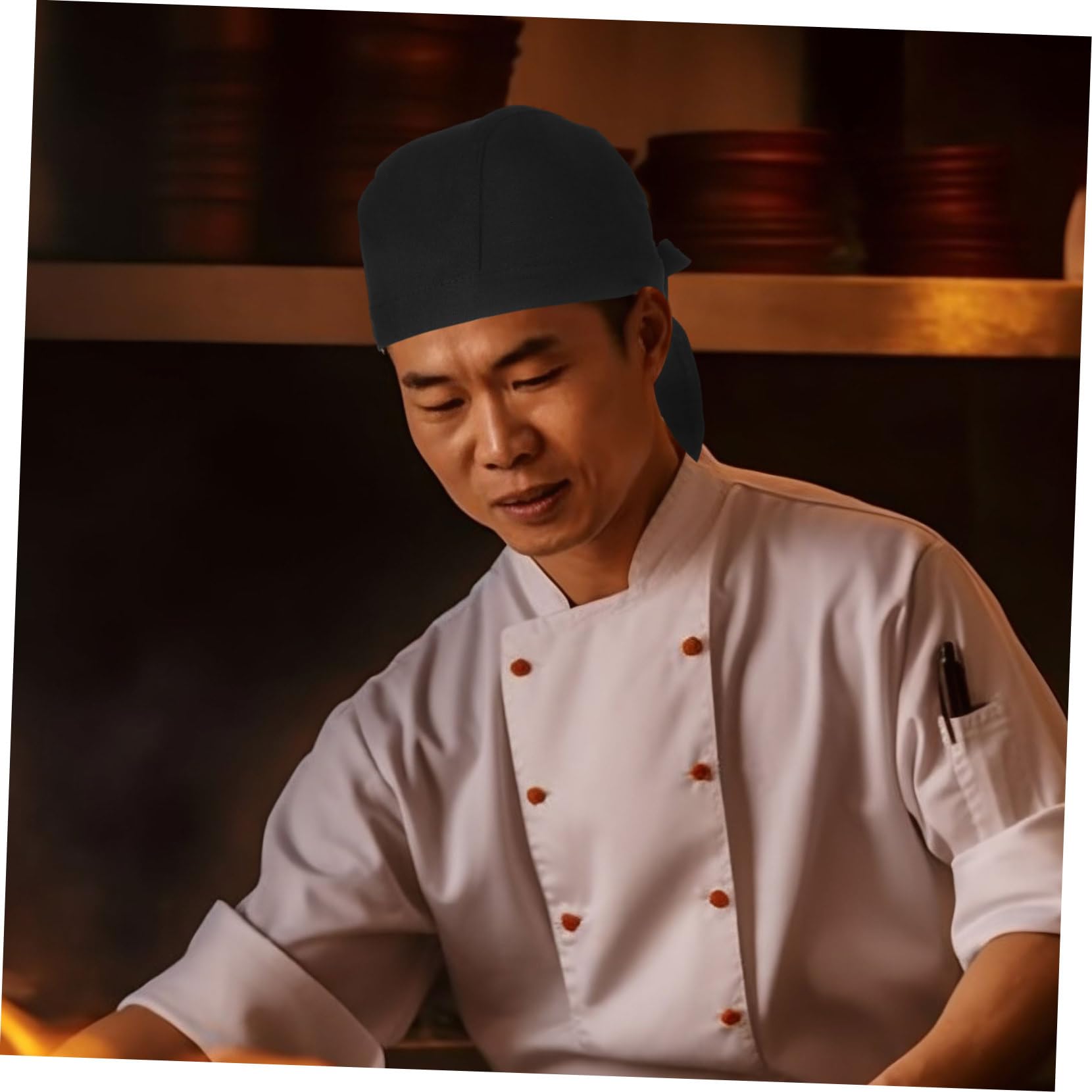 IMIKEYA 6 Gorros de Chef Unisex para Cocina, Resistentes y Cómodos, Ideales para Restaurantes y Catering