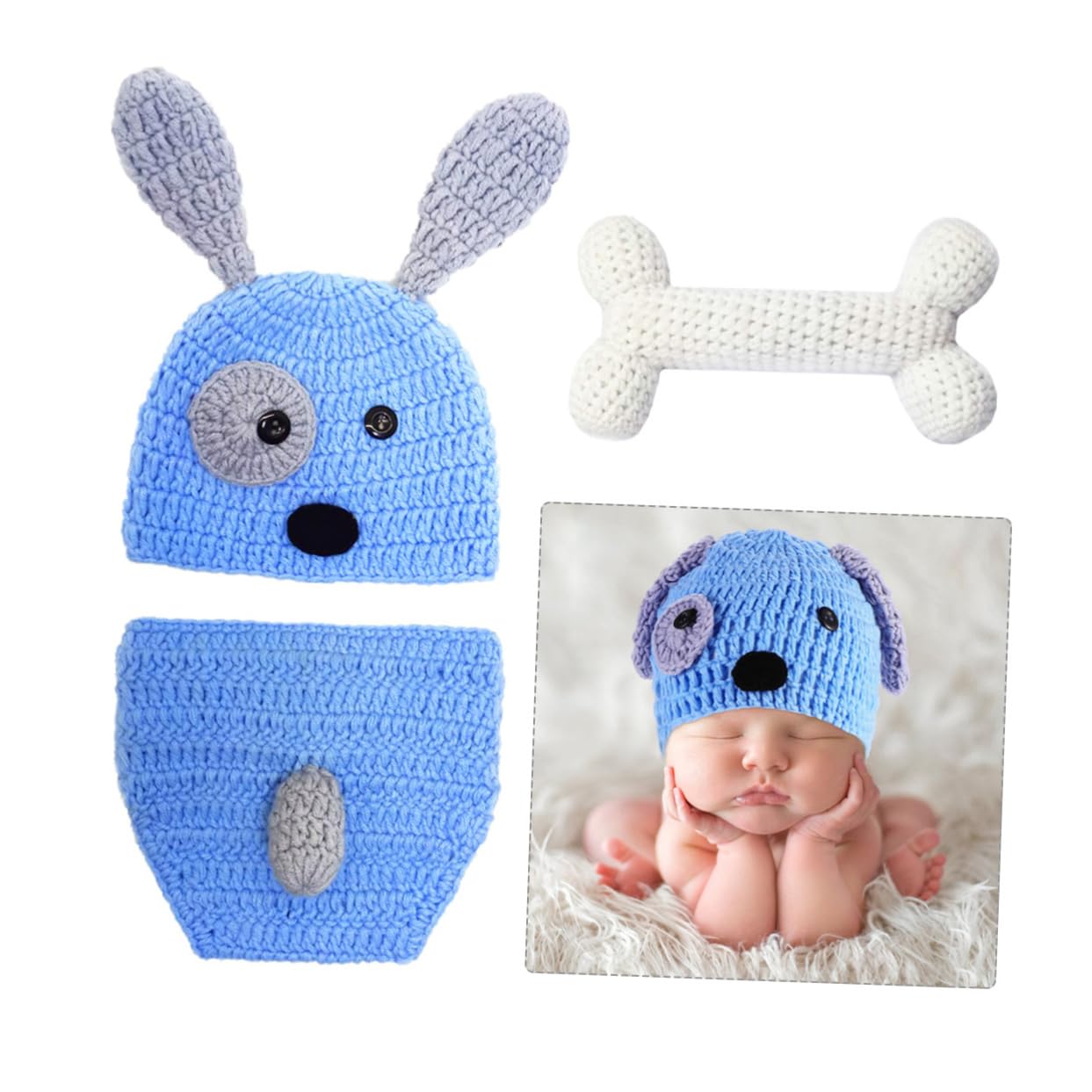 Beavorty Conjunto Fotografía Para Bebés Mano De Incluye Sombrero Cortos Y Accesorios Adorables Para Recién Nacidos