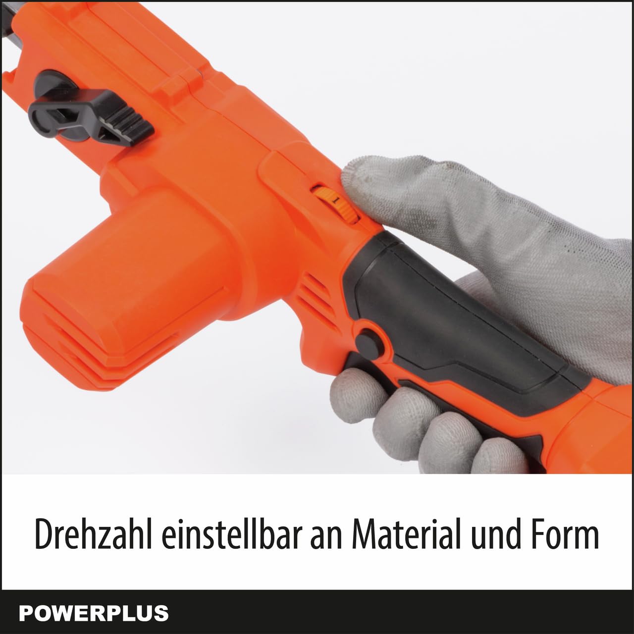 Dual Power Akku-Feilenschleifer POWDP50700-20V Elektrowerkzeug Bandschleifer - Fingerschleifer Schleifband 457x13mm - Handschleifer800min-1 - ohne Akku und Ladegerät - mit 1 Acc.