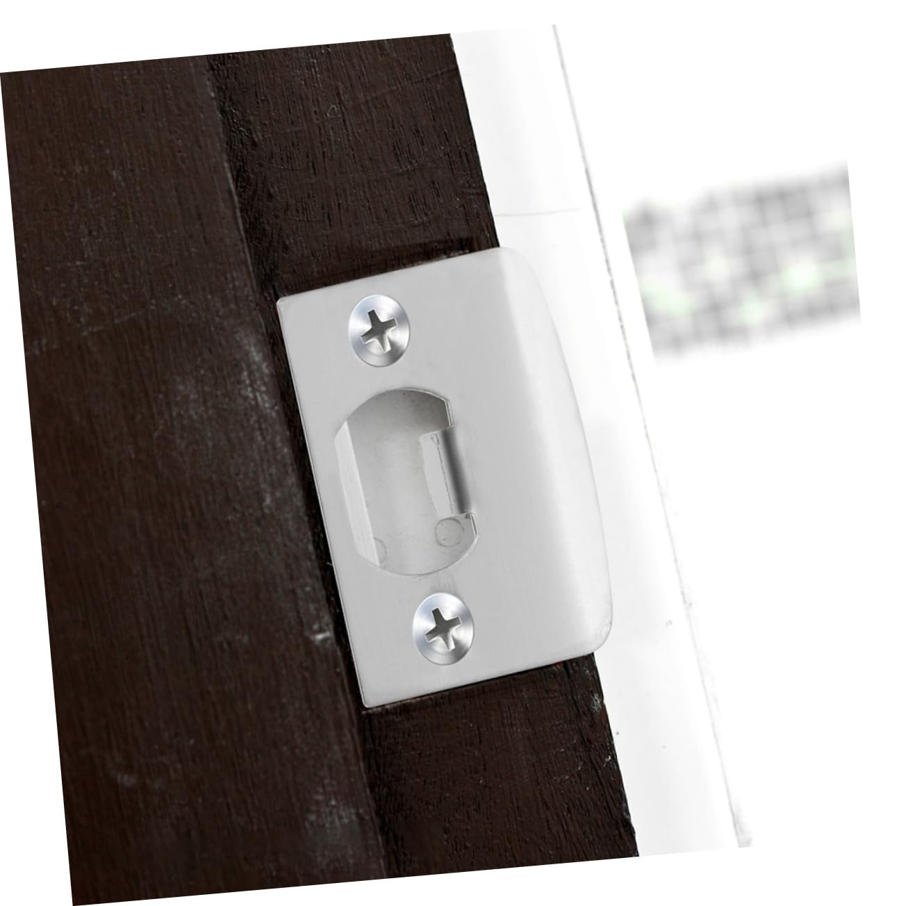 Hemobllo 5 Ensembles Guide De Serrure De Porte Intérieur Gâches De Sécurité Pour Portes Extérieures Loquet Plaque De Renfort De Porte Avant Plaque De Grève Acier Inoxydable 4 Pièces * 5
