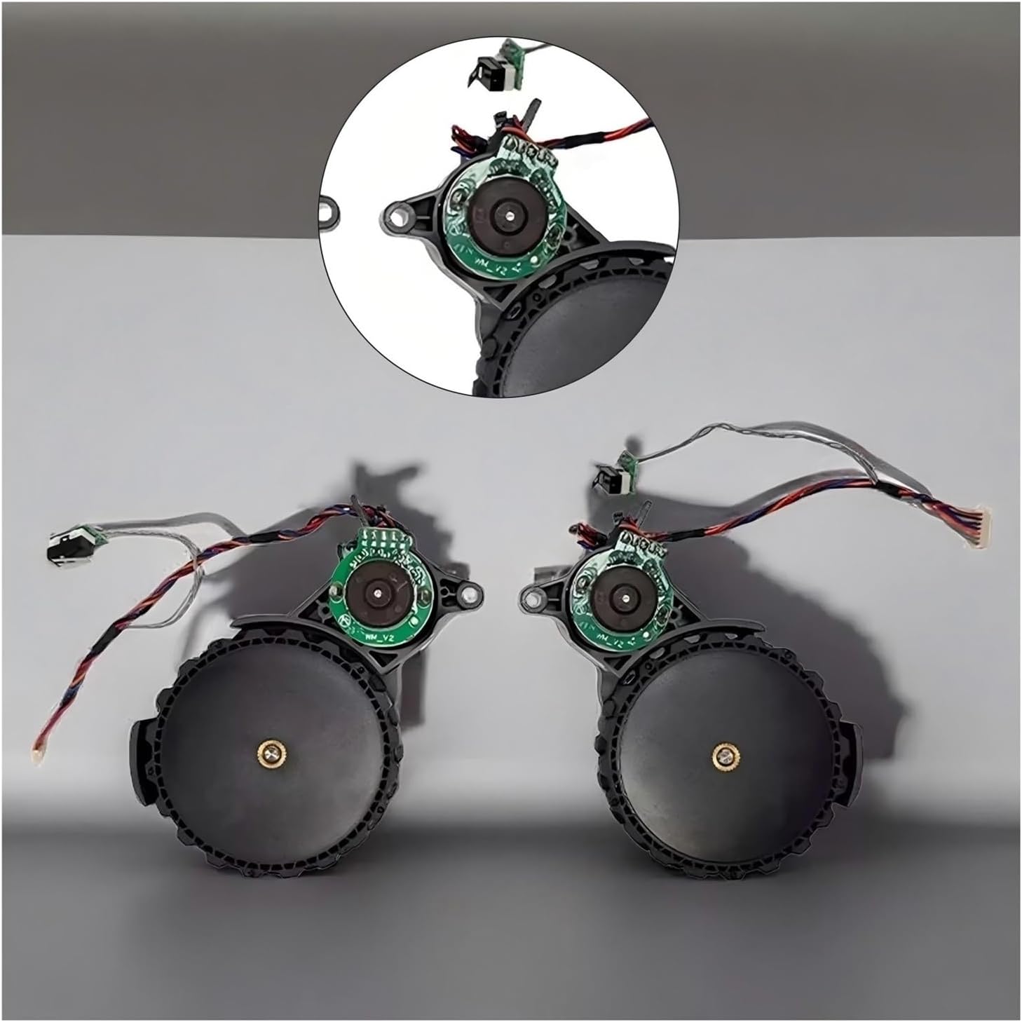 Vacuum Cleaner Wheels, Compatible With Roborock Q5, Q7, Q7 Max, S7, S7 MaxV And Q Revo，Replacement Wheels(Left and Right)