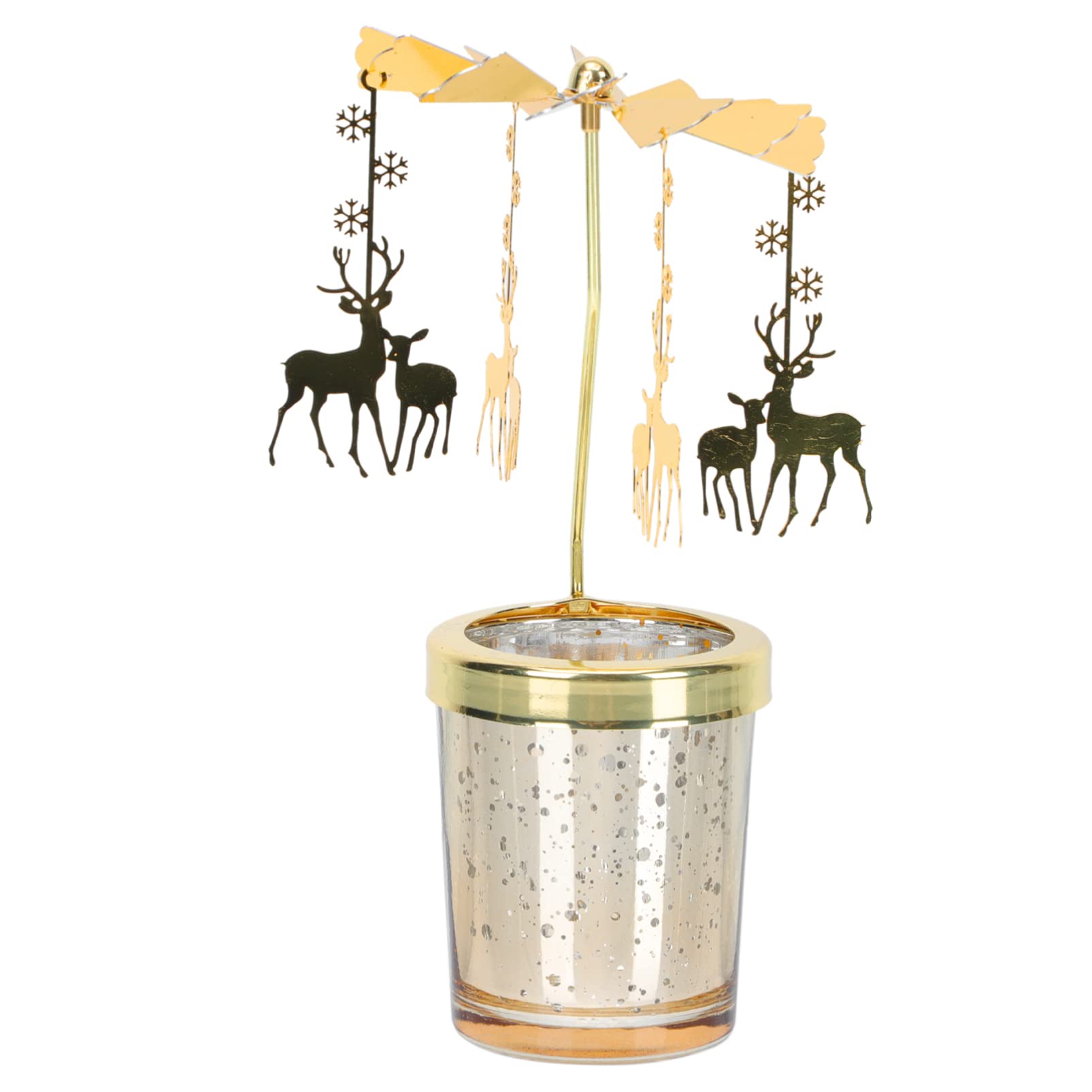 YARNOW 1pezzi Candeliere Rotante in Delicato Portacandele Decorativo Per Feste Decorazioni Eleganti Per Tavolini e Centrotavola