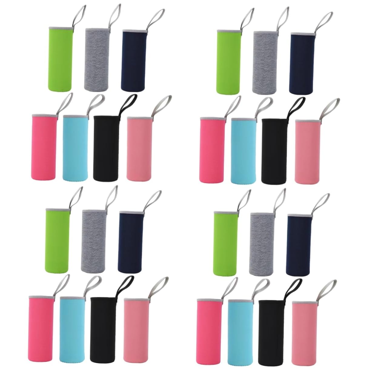 Cabilock Lot De 4 Housses Pour Bouteille D'eau 7 Couleurs 7 Pièces X 4