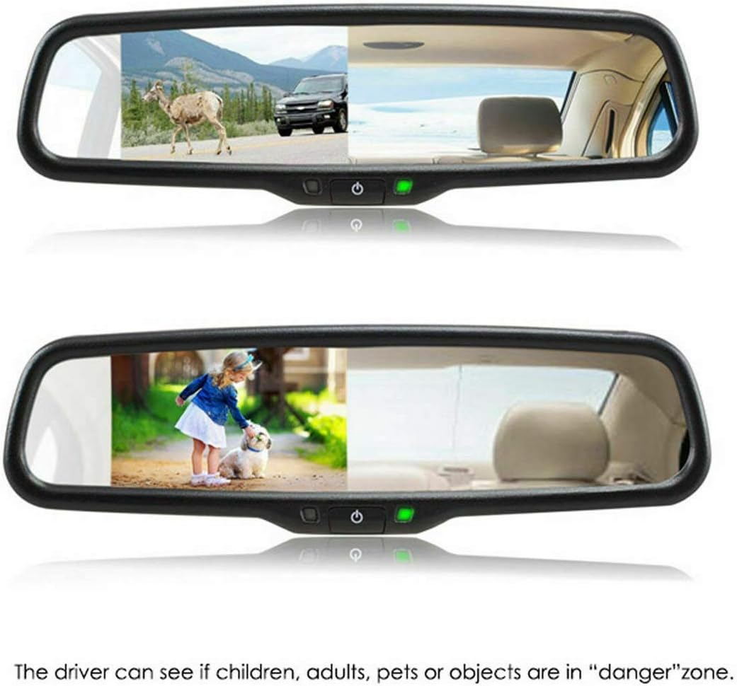 Liseng 4.3 Car Auto Dimming Rear View Mirror Monitor TFT LCD Monitor Built-In Special Bracket
