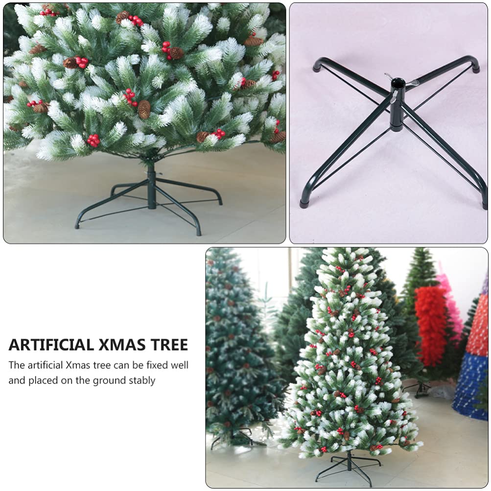 Housoutil 3 Piezas Pie De Arbol De Navidad Christmas Ornaments Santa Claus Soporte Giratorio para Árbol De Navidad Base Porta Arbol De Navidad Paraguero Ajustable Base De Soporte Metal