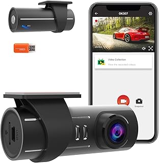 Dash Cam WiFi 1080P FHD,Super Capacitor Mini Dashcam Front,ERIDAX Dash Camera for Cars with APP,360 Degree Rotation,Night Vision,140° Wide Angle,G-Sensor,WDR,F1.8 Aperture,Loop-Recording