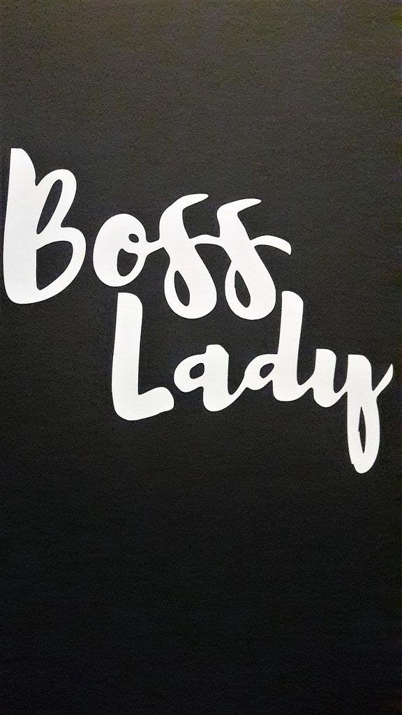 Chase Grace Studio Boss Lady Feminist Feminism Vinyl Decal Sticker|White|Cars Trucks Vans SUV Laptops Wall Art|5.5" X 4.5"|CGS615