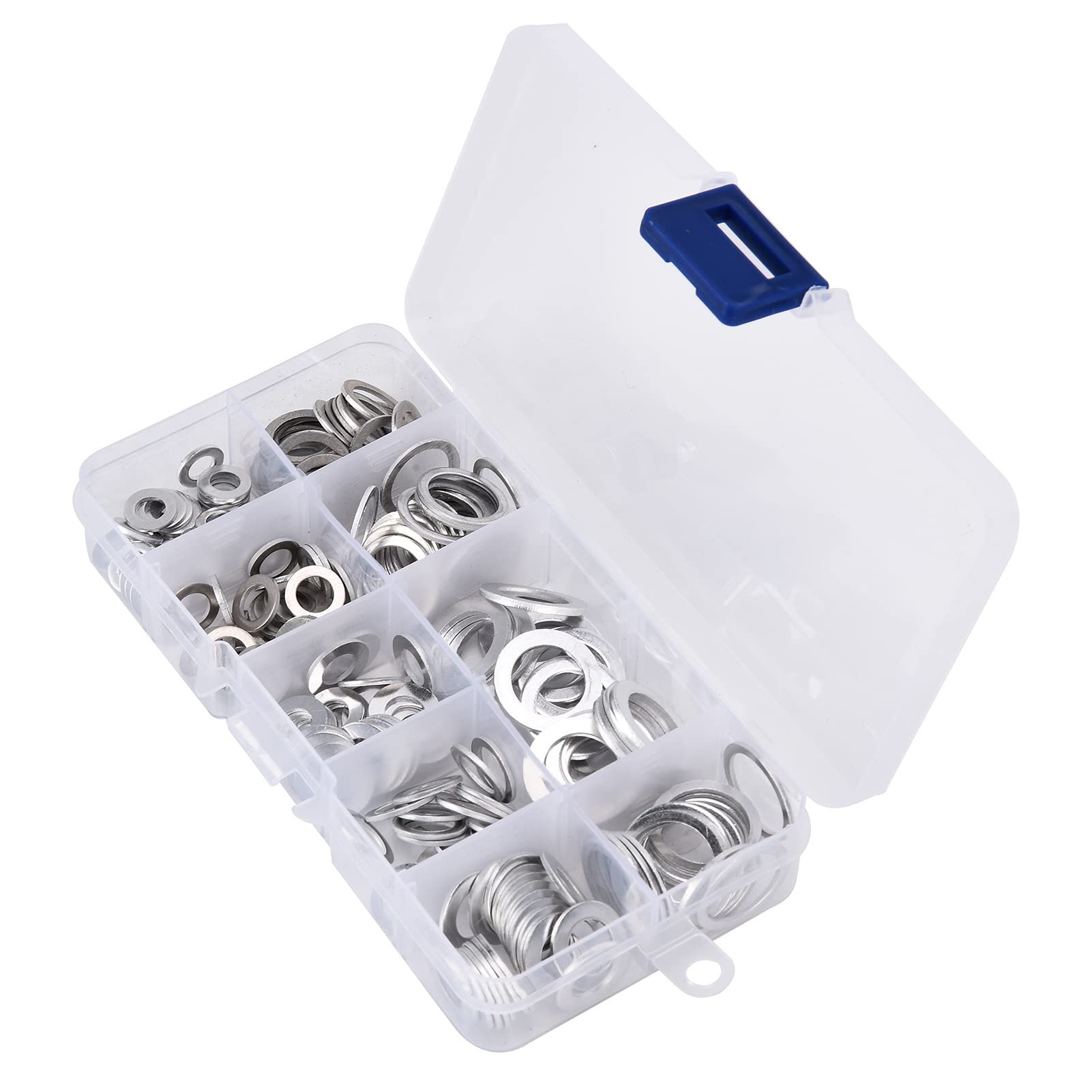 Generic Flat Washer, Aluminum Durable 200pcs 9 Sizes Screw Washers Rustproof High Temperature Resistant for Maintenance'-image-34