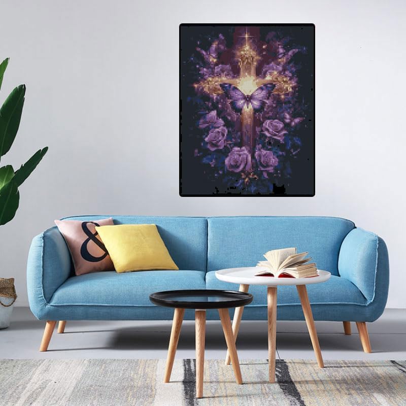 Image of Religious Stamped Cross Stitch Kits - Cross Stitch Kits for Beginners,Adults Needlepoint Cross-Stitch Patterns Dimensions Needlecrafts Embroidery Kits Arts and Crafts 11.8x15.7 Inches
