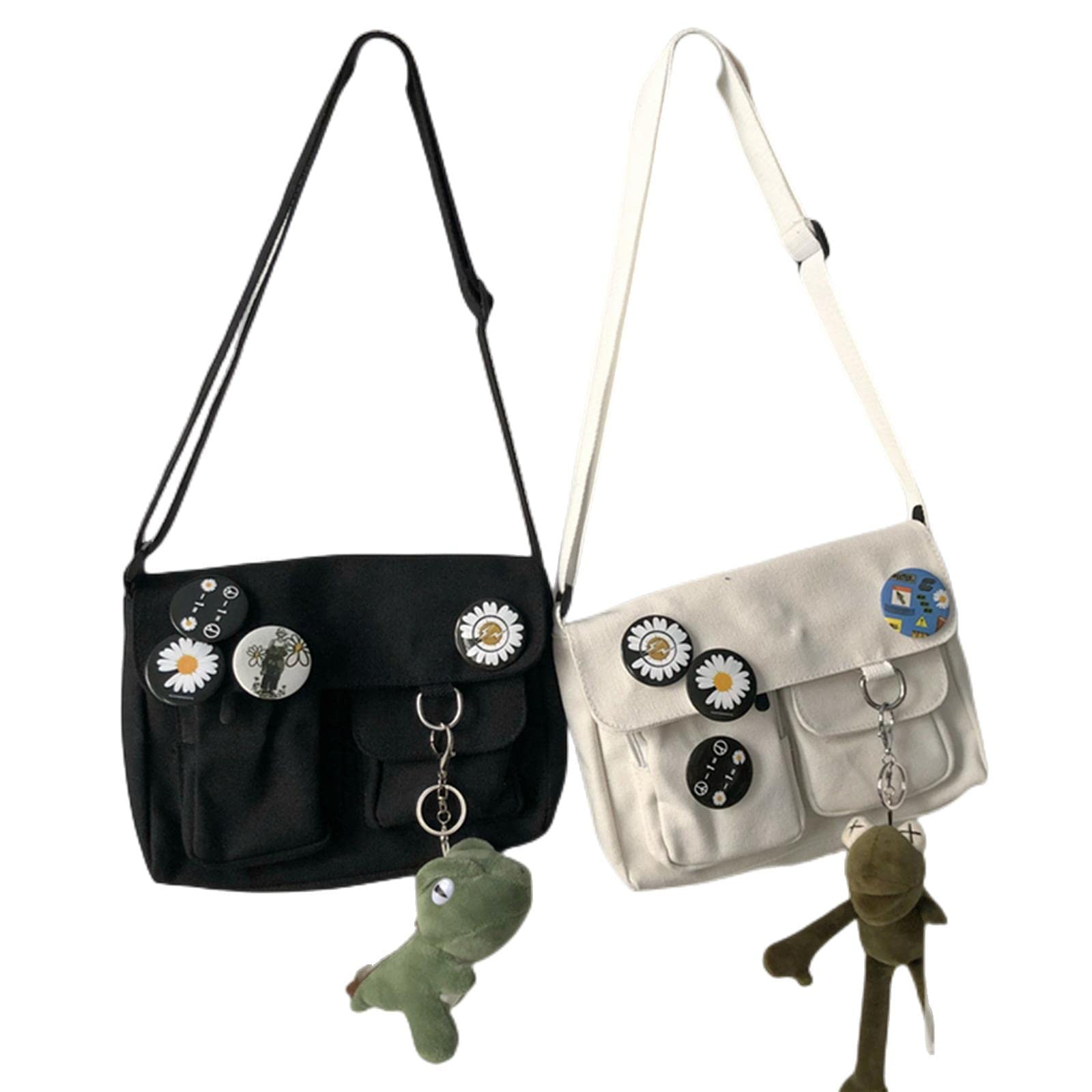 MOGSA Torba na ramię moda damska płócienne torby na ramię dla młodzieży na co dzień damskie torby crossbody o dużej pojemności solidne torebki torby kurierskie dla kobiet
