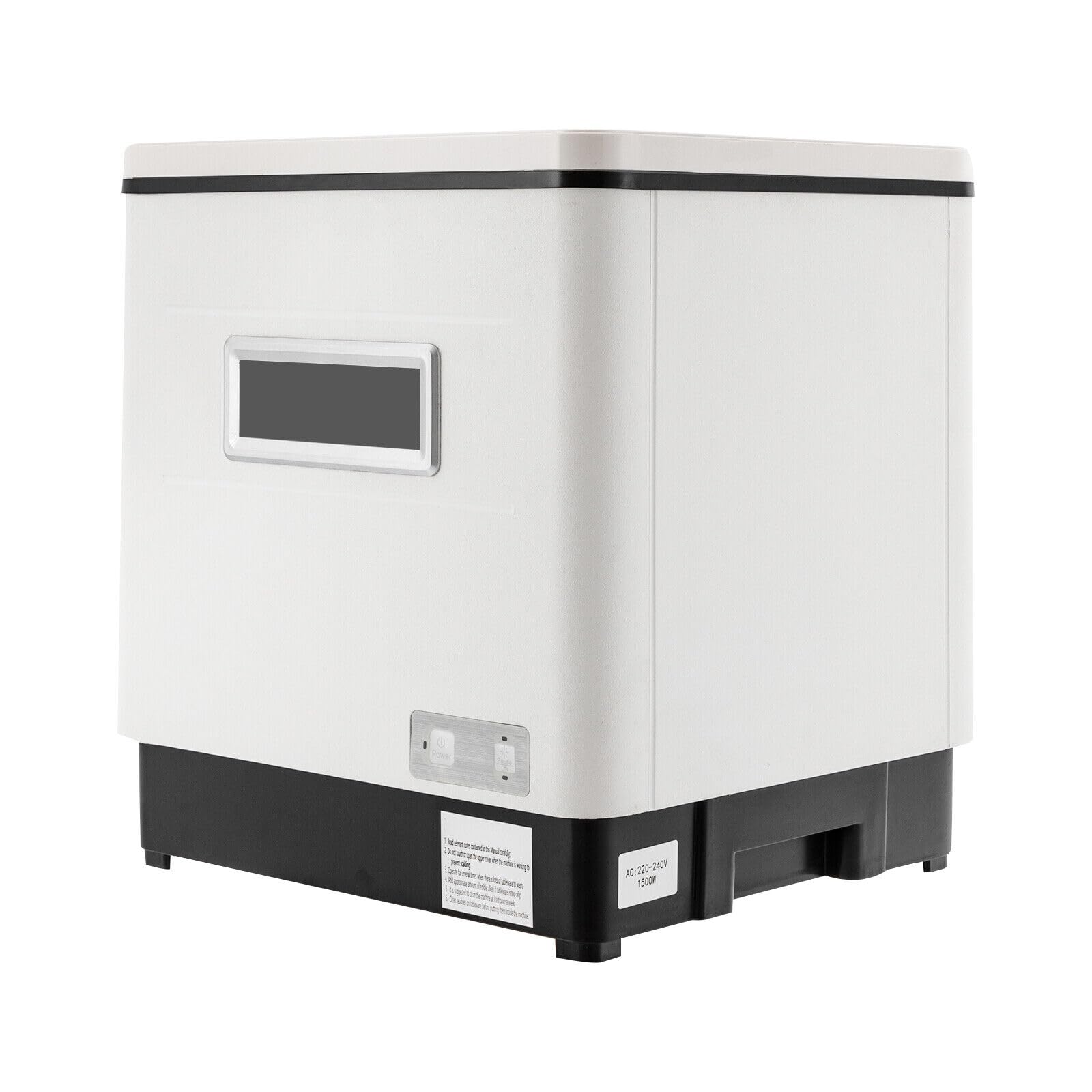 60 l, mała zmywarka do naczyń, mini zmywarka do naczyń, zbiornik 5 l, 6 programów, nadaje się do biura, przyczepy kempingowej i na kemping, 1,5 kW