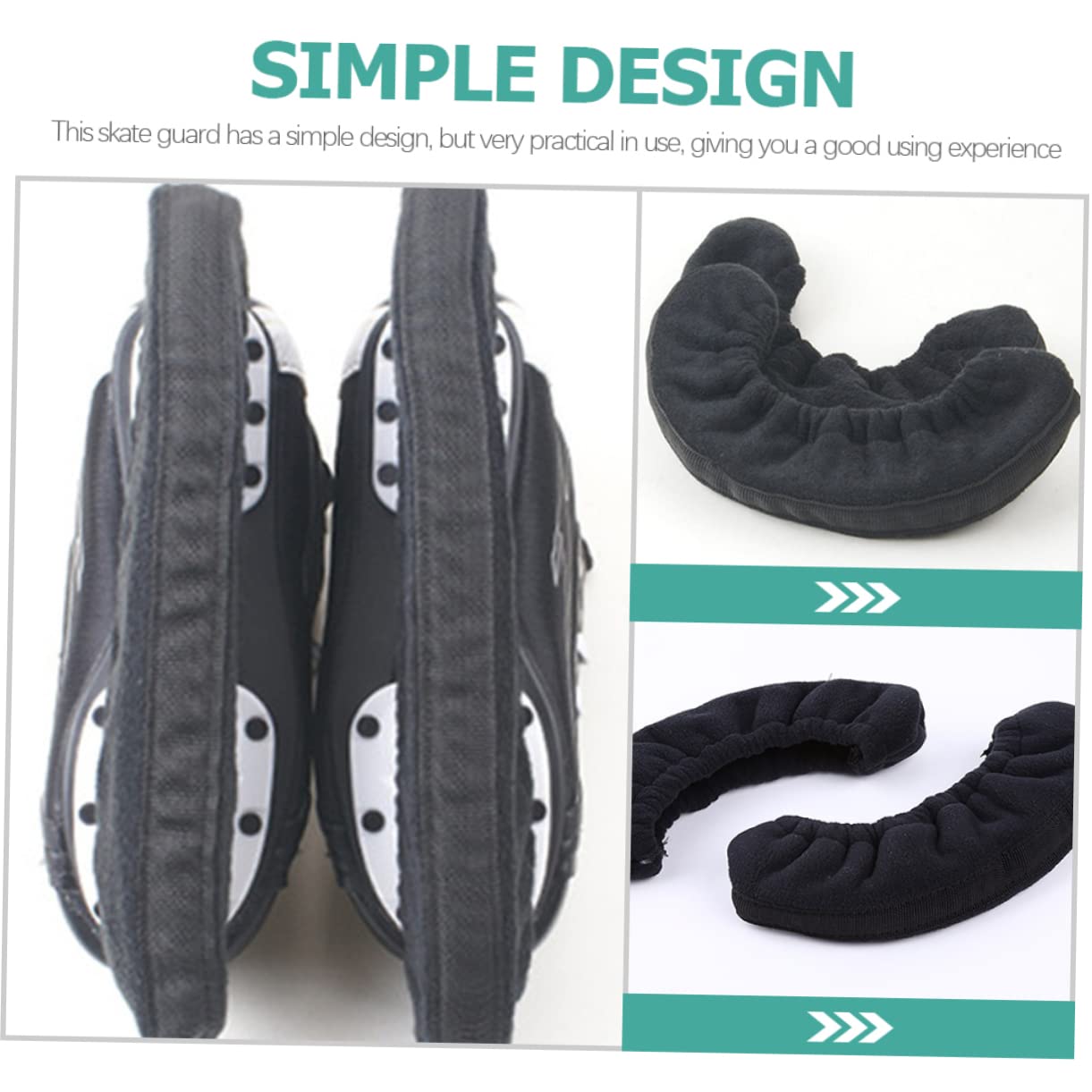 Toddmomy Protector De Patines Cubierta De La Hoja De Hockey Guardia Cubierta De Cuchilla De Hielo Accesorios Zapatos De Patinaje sobre Hielo Elástico Patines De Hielo Negro Franela