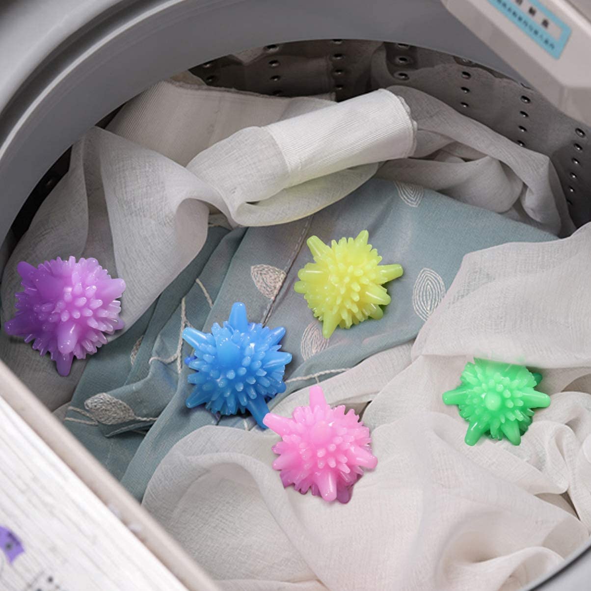 SARNESHWERAM 2 Pcs Washing Machine Floating Lint Mesh Bags And Reusable Laundry Dryer Balls Set - Hair Catcher, Lint Trap, And Eco-Friendly Dryer Balls Anti Vibration Pads (10Ball+2Bag) 2