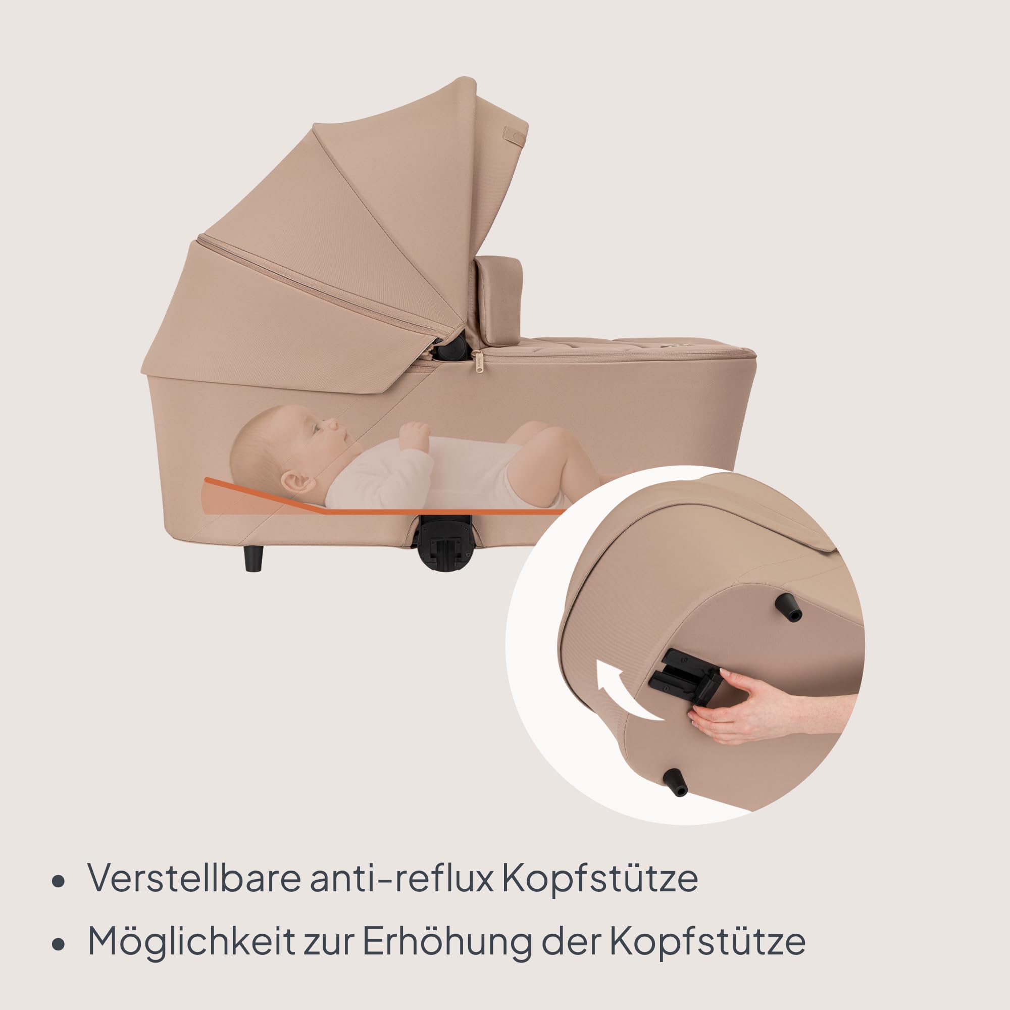 LIONELO Carmine 3 in 1 Kinderwagen Reisesysteme Set ADAC-Babyschale Babywanne Buggy GravelTech Räder Federung UPF50+
