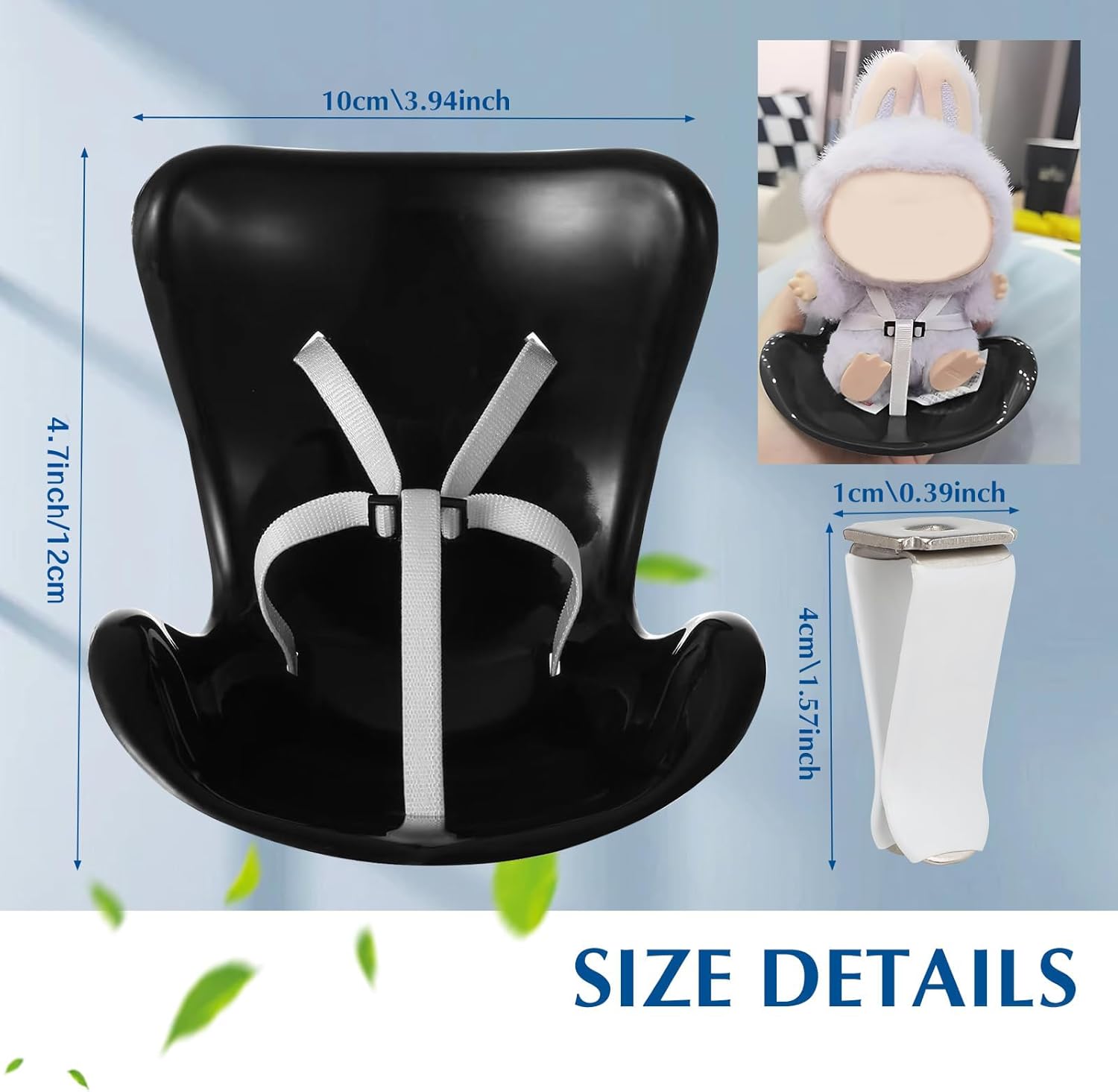 2 Pcs Doll Car Seat for 6.7 Inches (17cm) Dolls, Cute Car Air Vent Decoration Sofa for Blind Box Toys, Doll Accessories Suitable for Doll Fans Collectors Display
