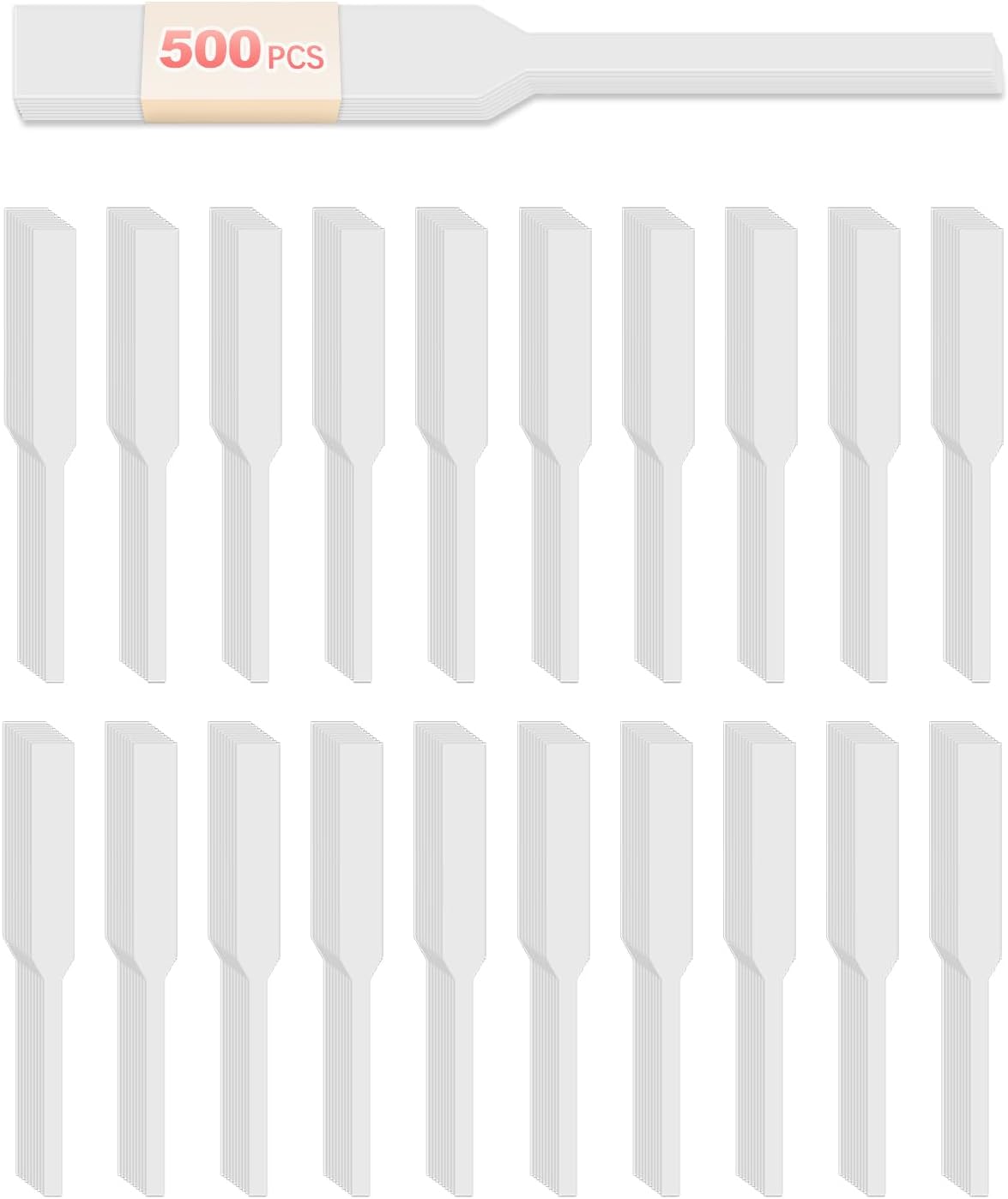 duskeep 500 Pieces Perfume Tester Strips, Disposable Fragrance Test Strips, Pure White and Strong Absorbent, Fragrance Blotter Strips, Scent Strips, for Fragrances Essential Oils Spice