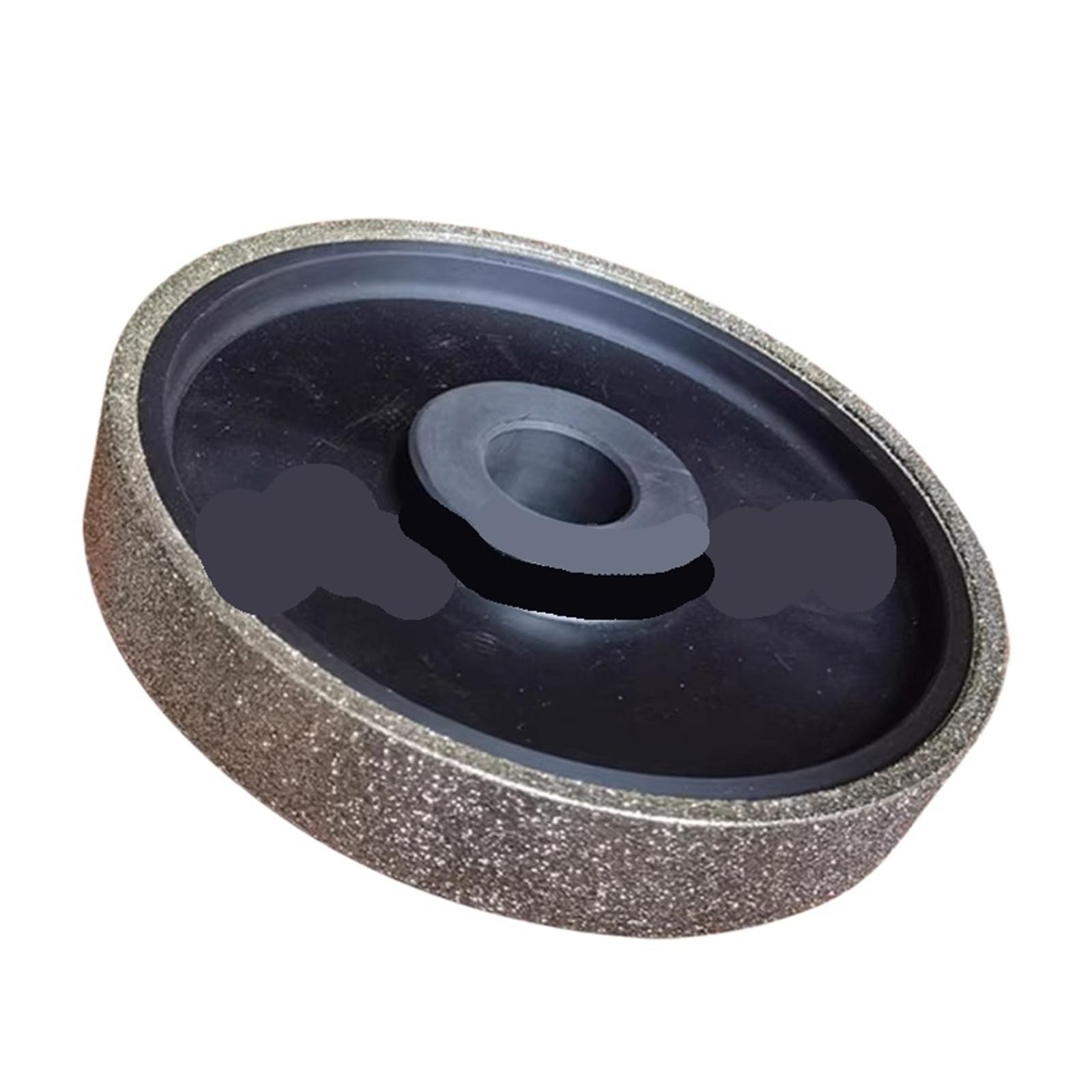 Roue en plastique diamant galvanisé de 150 mm, trou de 25 mm