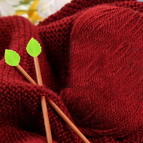 Miniatura 6 de 20 protectores de punto de aguja de tejer de punto, protectores de puntos de agujas de hojas, tapones de punto para agujas de tejer, suministros