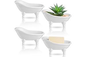 Gejoy Bathroom Tub Decor Ceramic Mini Planter Pot