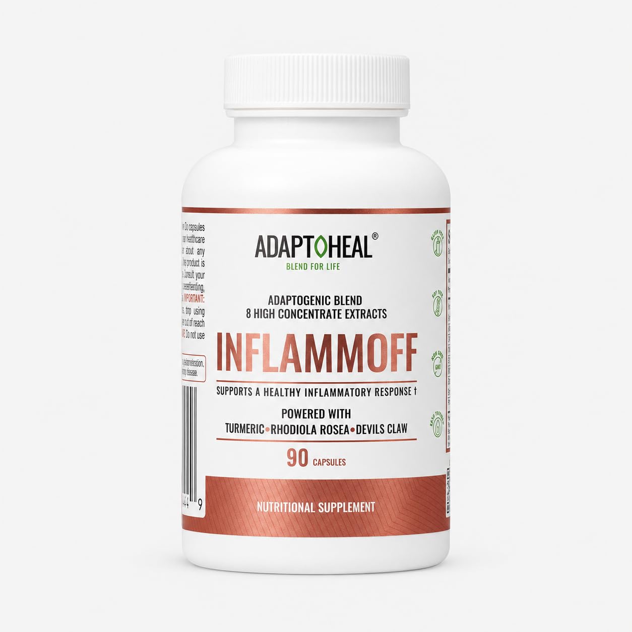 ADAPTOHEAL Inflammoff Botanical Blend - Turmeric and Rhodiola, 90 Capsules 90 Count (Pack of 1)