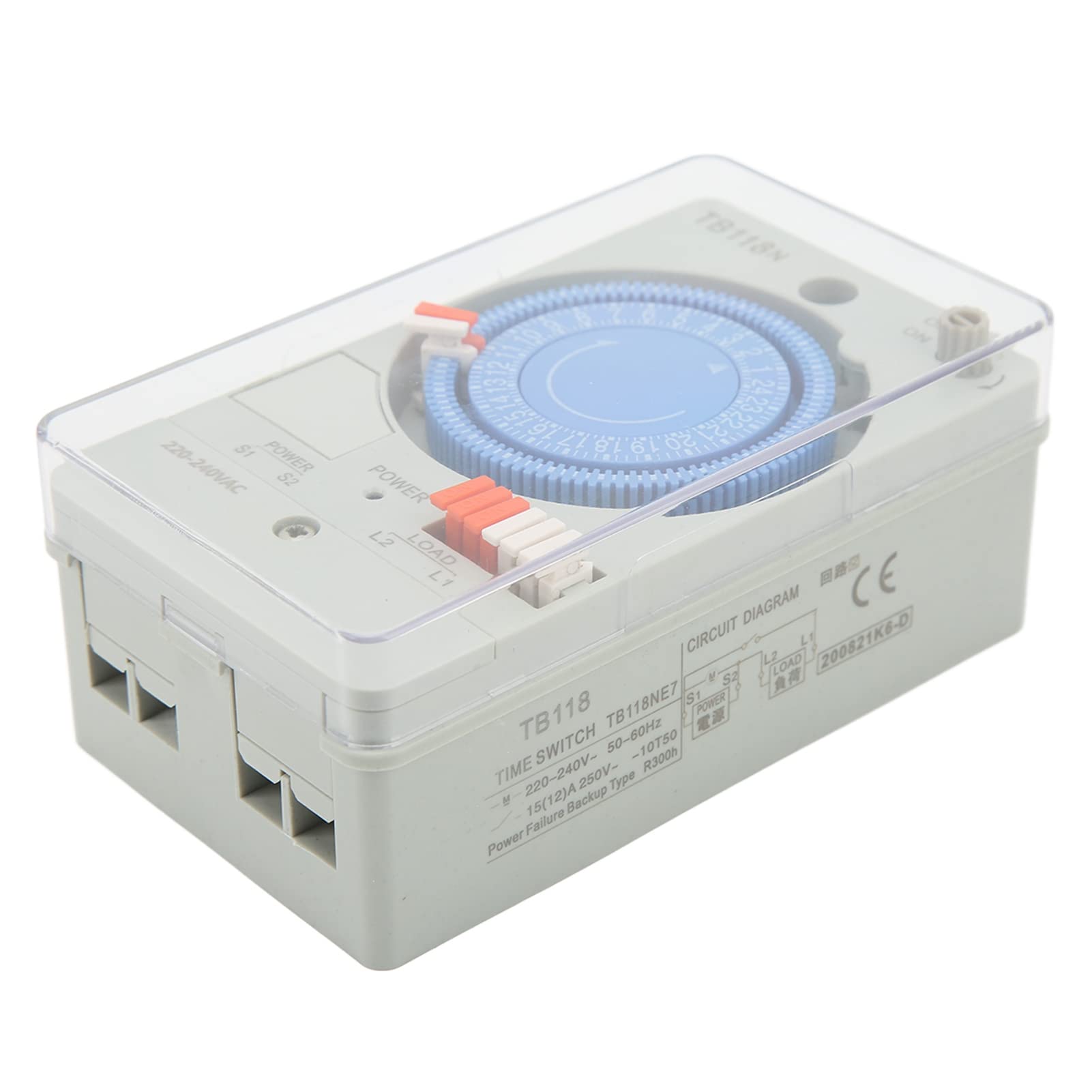Timer Meccanico, Interruttore Orario Programmabile e Temporizzatore con Struttura Anti Interferenza, per Controllo Automatico di Illuminazione Stradale e Impianti Esterni