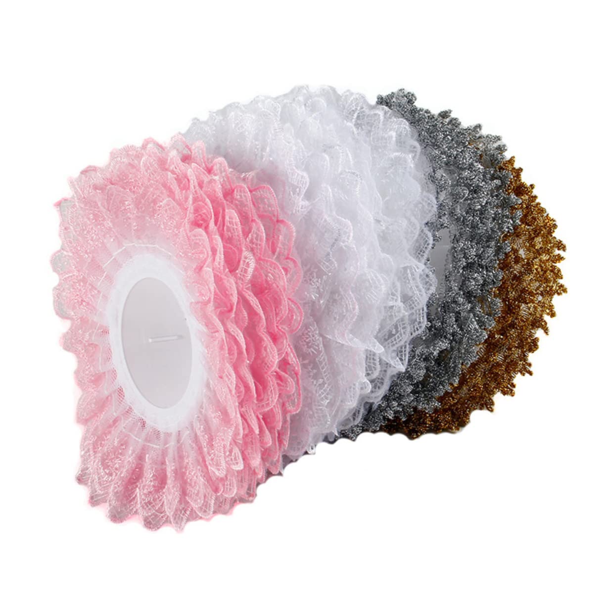 Gogogmee Lace Skirt Collar Bouquet Holder Lace Flower Decor Wedding Decorations for Tables Bridal Bouquet Accessories