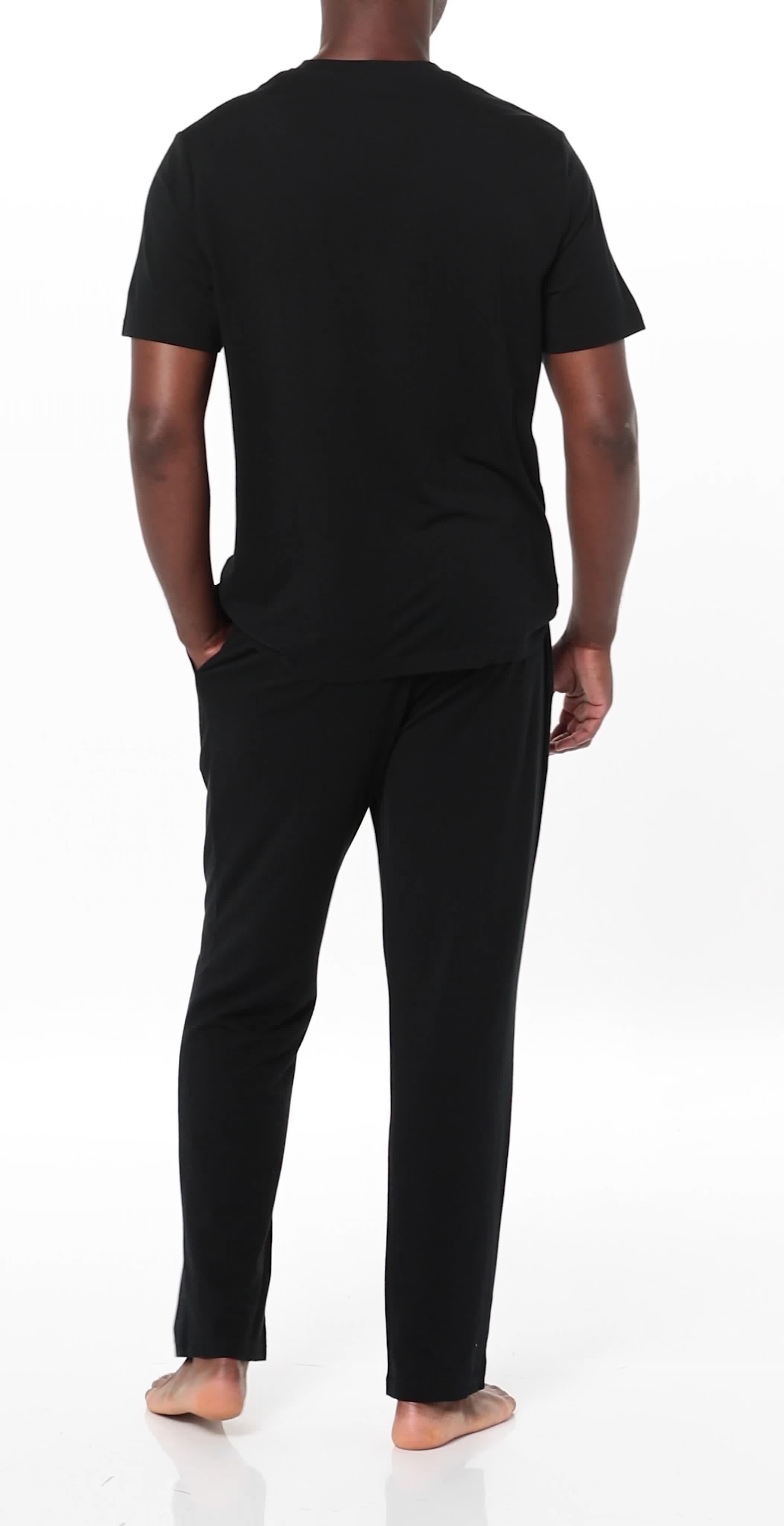 Amazon Essentials Men's Pyjama Set - Soft Cotton-Modal Blend, Drawstring Waist