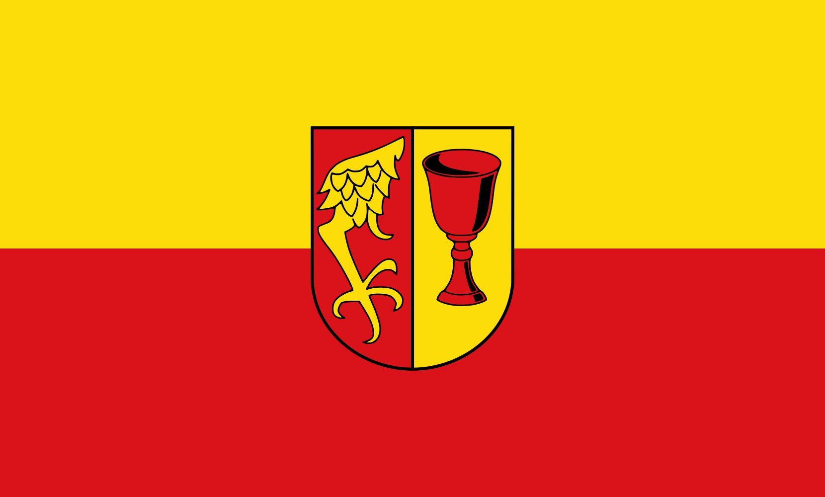 Drapeau Large Gärtringen en version drapeau paysage de 1.35m² aux finitions haute résistance