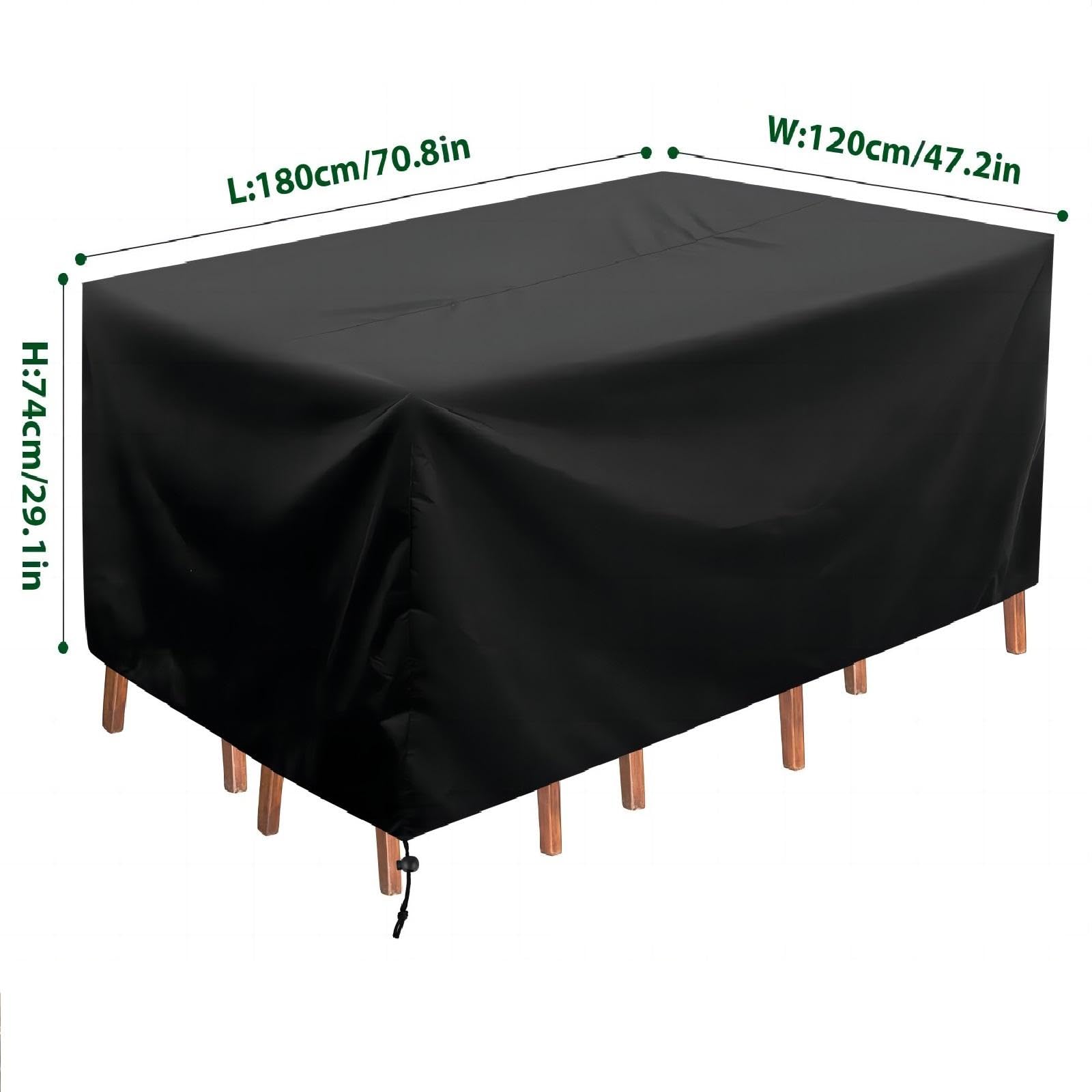 Housse De Protection Pour Salon De Jardin - 145x130x75 Cm, Imperméable 420D Oxford, Anti-UV Et Résistante Au Vent