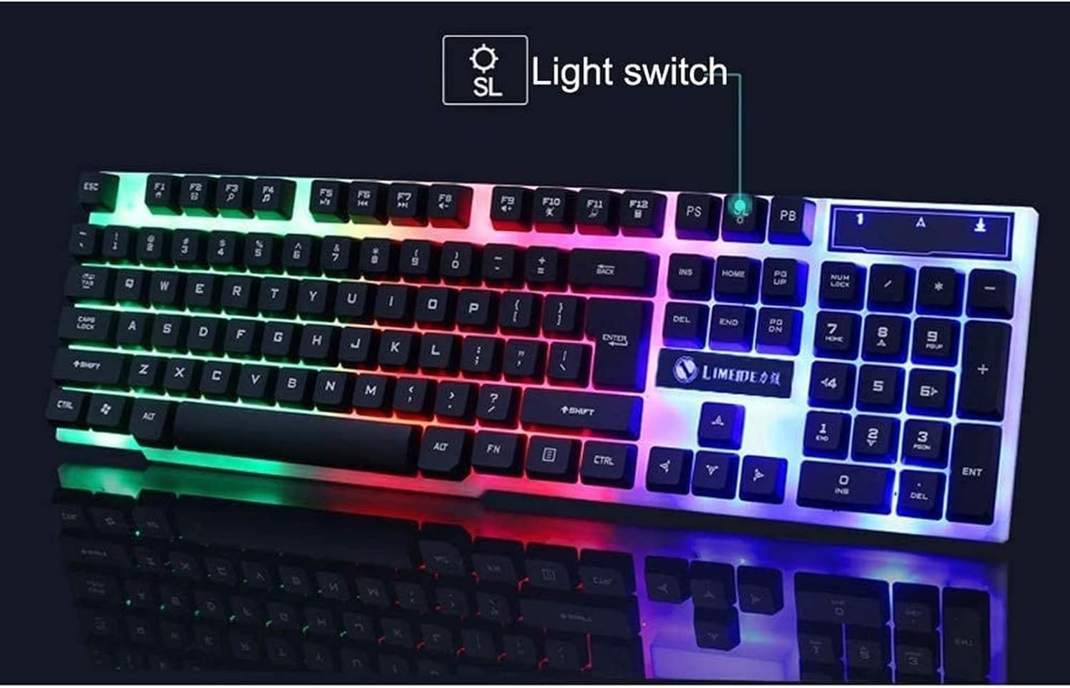 Zestaw Klawiatura Mechaniczna RGB 104 Klawisze Niebieskie Przełączniki Mysz Gamingowa USB Przewodowa Programowalna do Komputera Biurowego Biała(Biały)
