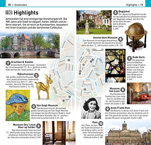 Top 10 Reiseführer Amsterdam: mit Extrakarte und