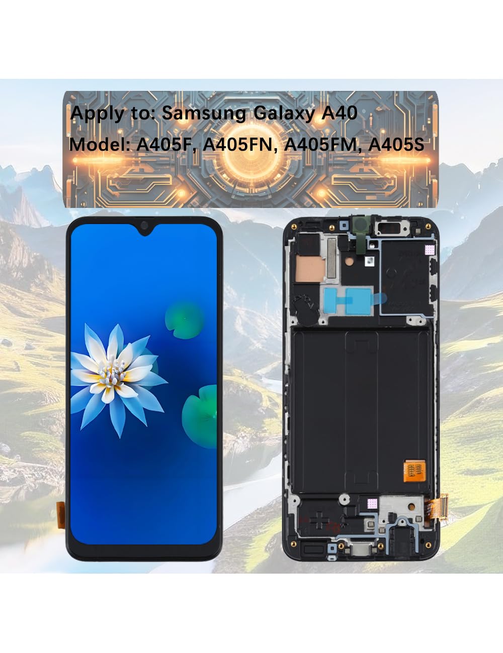 H&LYCYJ Display Bildschirm für Samsung Galaxy A40 TFT A405F A405FN A405FM A405S LCD Bildschirm Ersatz Assembly kit mit Rahmen