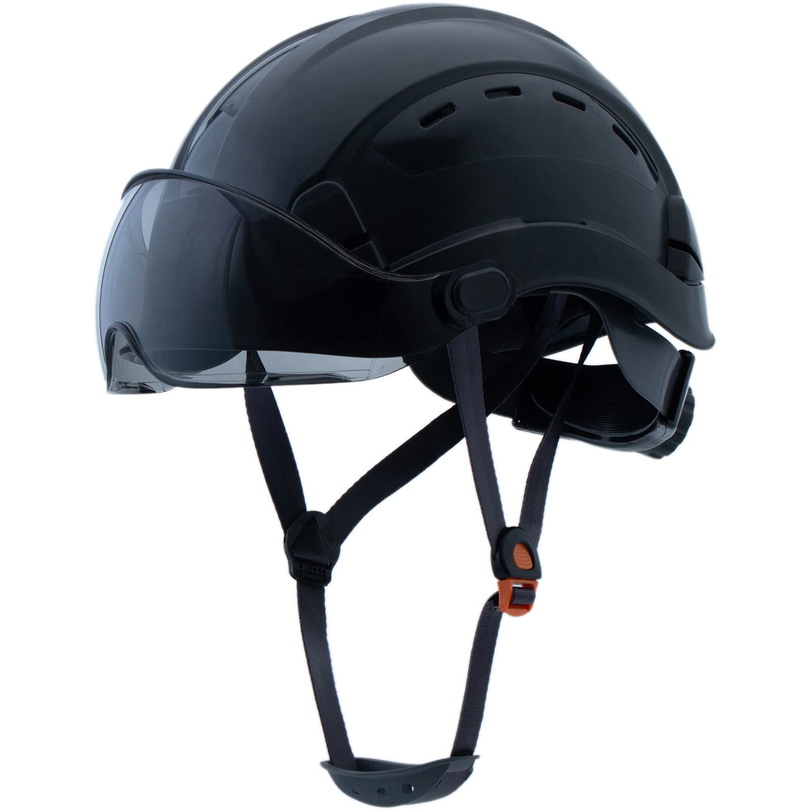 LOHASPRO - Casque De Sécurité De Construction, Approuvé ANSI Z89.1 Et OSHA, Avec Ventilation, Pour Homme, Blanc, Avec Jugulaire, Pour Grimpe D'arbre, Sauvetage, émondeur (P1 Blanc