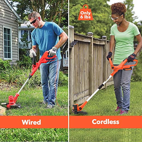 [Updated]PAXCESS Cordless String Trimmer/Edger, Detachable Weed Eater with 2pcs 20V Lithium-ion Batteries,1pcs Quick Charger, Weed Whacker with 2pcs Trimmer Spools, Powerful&Lightweight, No Hassle - Thumbnail 7