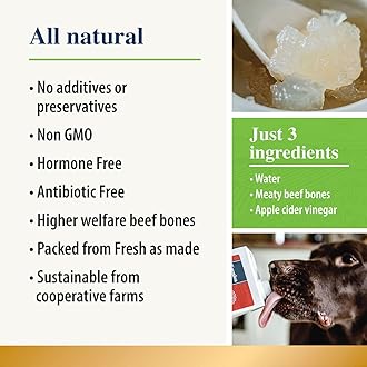 Karnlea Bone Broth for Dogs & Cats | Beef | 100% Natural | Cupboard Friendly | Highly Nutritious Rich in Collagen, Protein and Amino Acids | Super premium 500ml